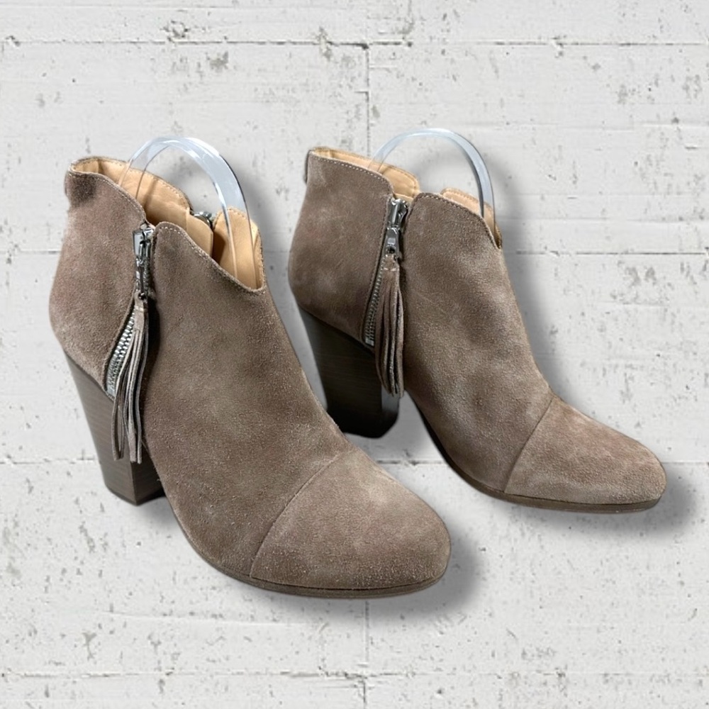 rag & bone Margot Suede Cap Toe Fringe Bootie
